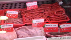 Prices of Food at the market in Paris, Home-made sausages